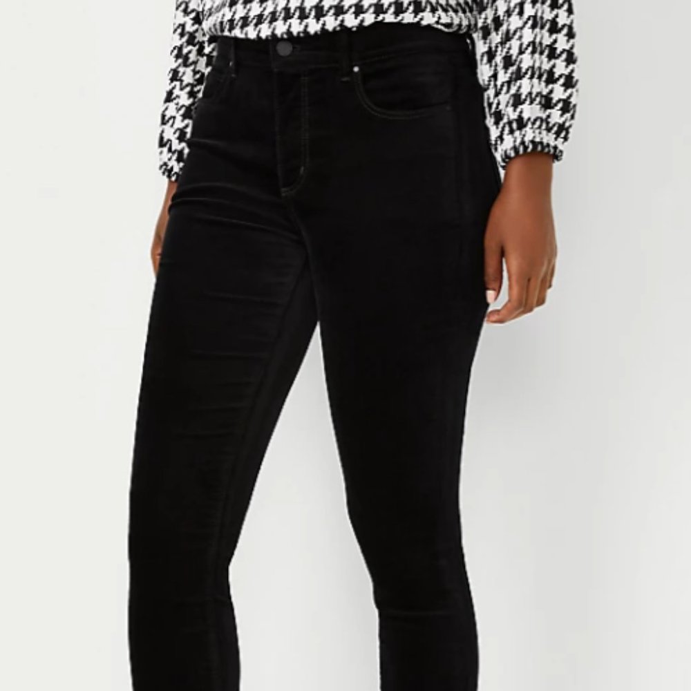 NWT Ann Taylor Petite Sculpting Pocket Mid Rise Skinny Jeans in Velvet